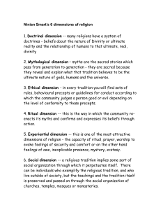 Ninian Smart's 6 Dimensions of Religion Explained