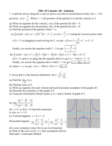 1982 AP Calculus AB Solutions | Exam Prep