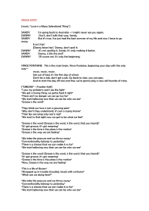 Grease Script Excerpt: Sandy, Danny, and Rydell High