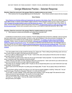 Georgia Milestones Practice: Reading Comprehension