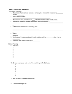 Marketing Worksheet: Key Concepts & Strategies