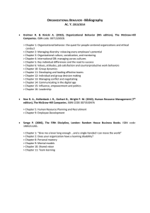 Organizational Behavior Bibliography