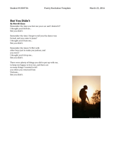 Poetry Recitation Template: Glass, Atwood, Shakespeare