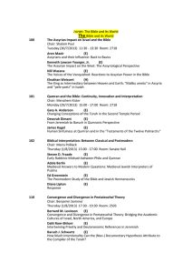 Bible & Ancient World Conference Program: Sessions & Speakers