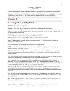1  Chemistry 133 Problem Set Introduction
