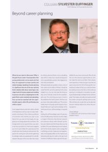 Beyond career planning COLUMN  SYLVESTER EIJFFINGER
