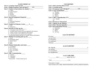 Military Reporting Forms: MEDEVAC, UXO, SALUTE, ACE, Fire