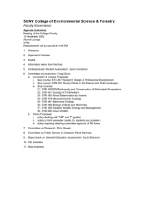 SUNY College of Environmental Science &amp; Forestry Faculty Governance