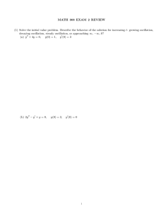 MATH 308 EXAM 2 REVIEW
