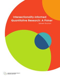 Intersectionality & Quantitative Research: A Primer