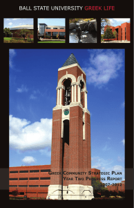 BALL STATE UNIVERSITY GREEK LIFE G C