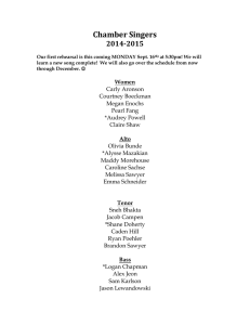 Chamber Singers 2014-2015