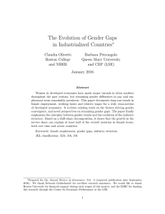 The Evolution of Gender Gaps in Industrialized Countries