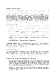 Math 1320 Engineering Calculus Course Description