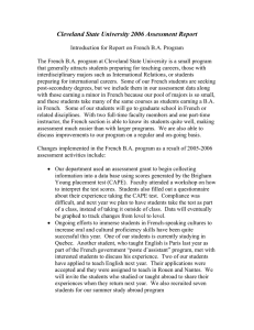 Cleveland State University 2006 Assessment Report