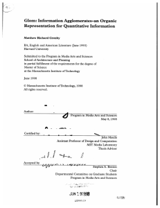 Glom: Organic Information Representation - Master's Thesis