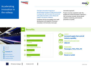 Accelerating innovation in the railway
