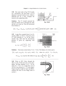 Fluid Mechanics: Integral Relations & Control Volume