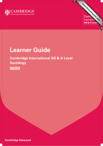 Cambridge AS & A Level Sociology Learner Guide (9699)