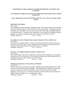 INTERTERM AT THE JACOBSON CENTER FOR WRITING, TEACHING AND LEARNING