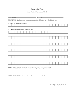 Inner-Outer Discussion Circle Observation Form