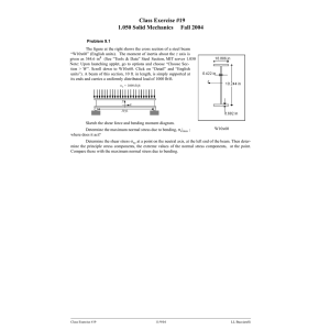 Class Exercise #19 1.050 Solid Mechanics Fall 2004