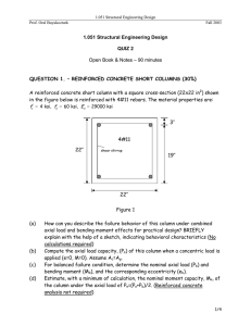 1.051 Structural Engineering Design QUIZ 2