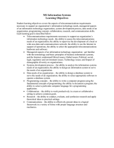 MS Information Systems Learning Objectives