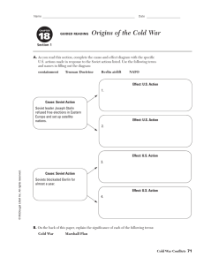 Origins of the Cold War: Guided Reading Activity
