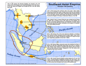 Southeast Asian Empires Map (11th Century)