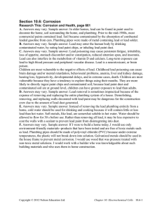 Corrosion Solutions: Chemistry Answer Key