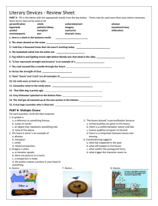 Literary Devices Review Sheet