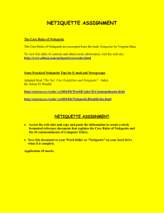 Netiquette Assignment: Rules & Ethics
