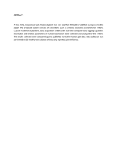 ABSTRACT:  A Real-Time, Inexpensive Gait Analysis System that cost less than...