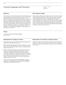 German Language and Literature