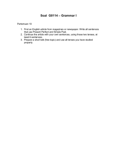 – Grammar I Soal  G0114