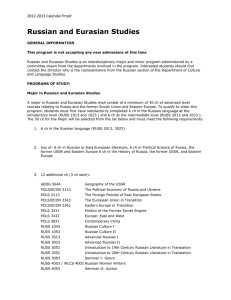 Russian and Eurasian Studies