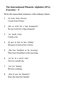 IPA Exercises: Transcribing Phonetic Alphabet to English