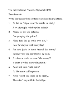 IPA Transcription Exercises: Practice Converting IPA to English