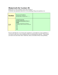 Homework: Vertical Line Test & Graph Reading
