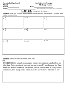 Rational Numbers Homework: Math 8 Practice