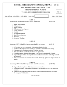 LOYOLA COLLEGE (AUTONOMOUS), CHENNAI – 600 034