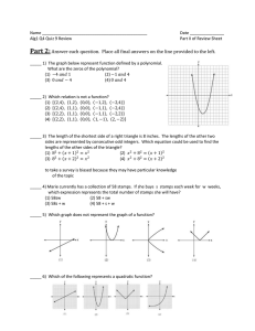 Name ______________________________________________  Date _______________ Alg1 Q4 Quiz 9 Review