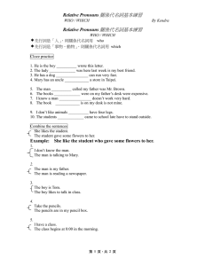 Relative Pronouns (Who/Which) Worksheet