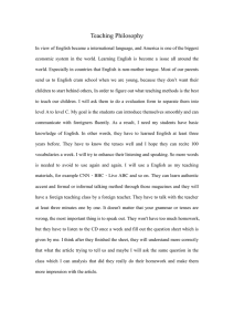 ESL Teaching Philosophy: Fluency & Communication
