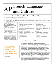 AP French Language & Culture Course Overview