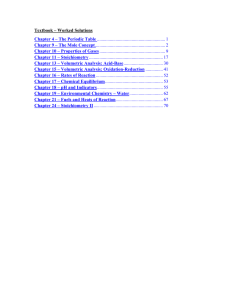 Textbook – Worked Solutions Chapter 4 – The Periodic Table