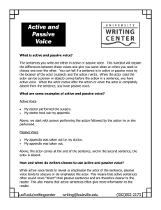 Active and Passive Voice: Grammar Guide