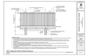Tubular Steel Fence Construction Detail - Dallas Parks