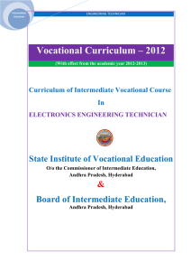 Electronics Engineering Technician Vocational Curriculum